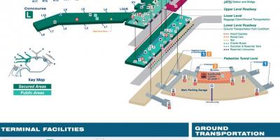 シカゴOのヘア空港ゲートの地図
