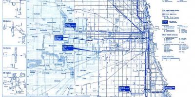 シカゴのバスシステムの地図