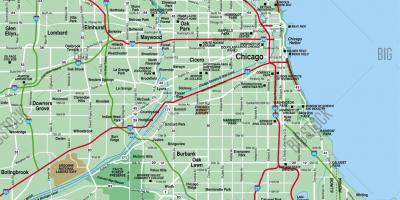 地図シカゴ地区