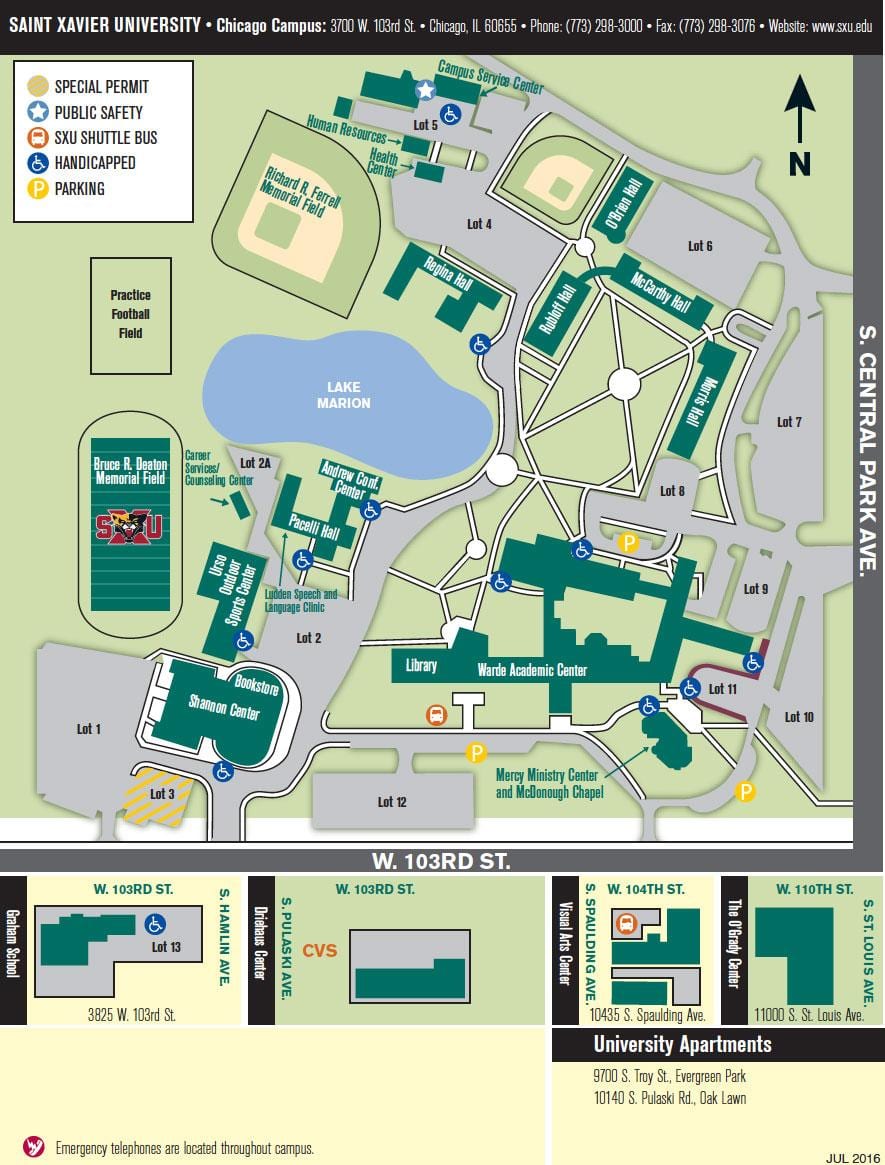 シカゴ大学のキャンパスマップ