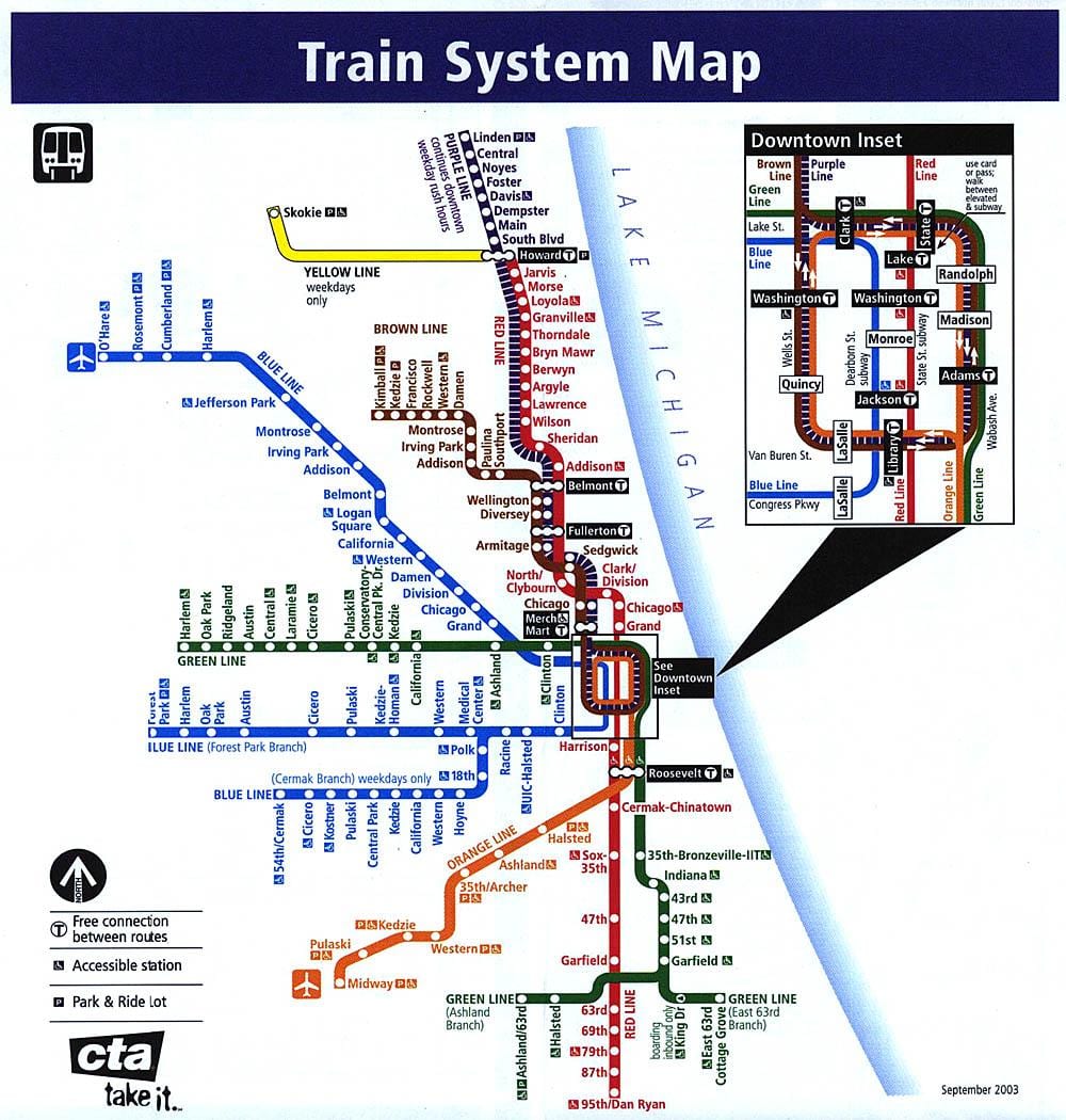シカゴメトロ路線図
