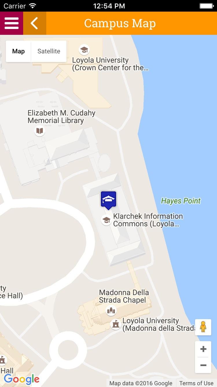 地図のロヨラ大学シカゴ
