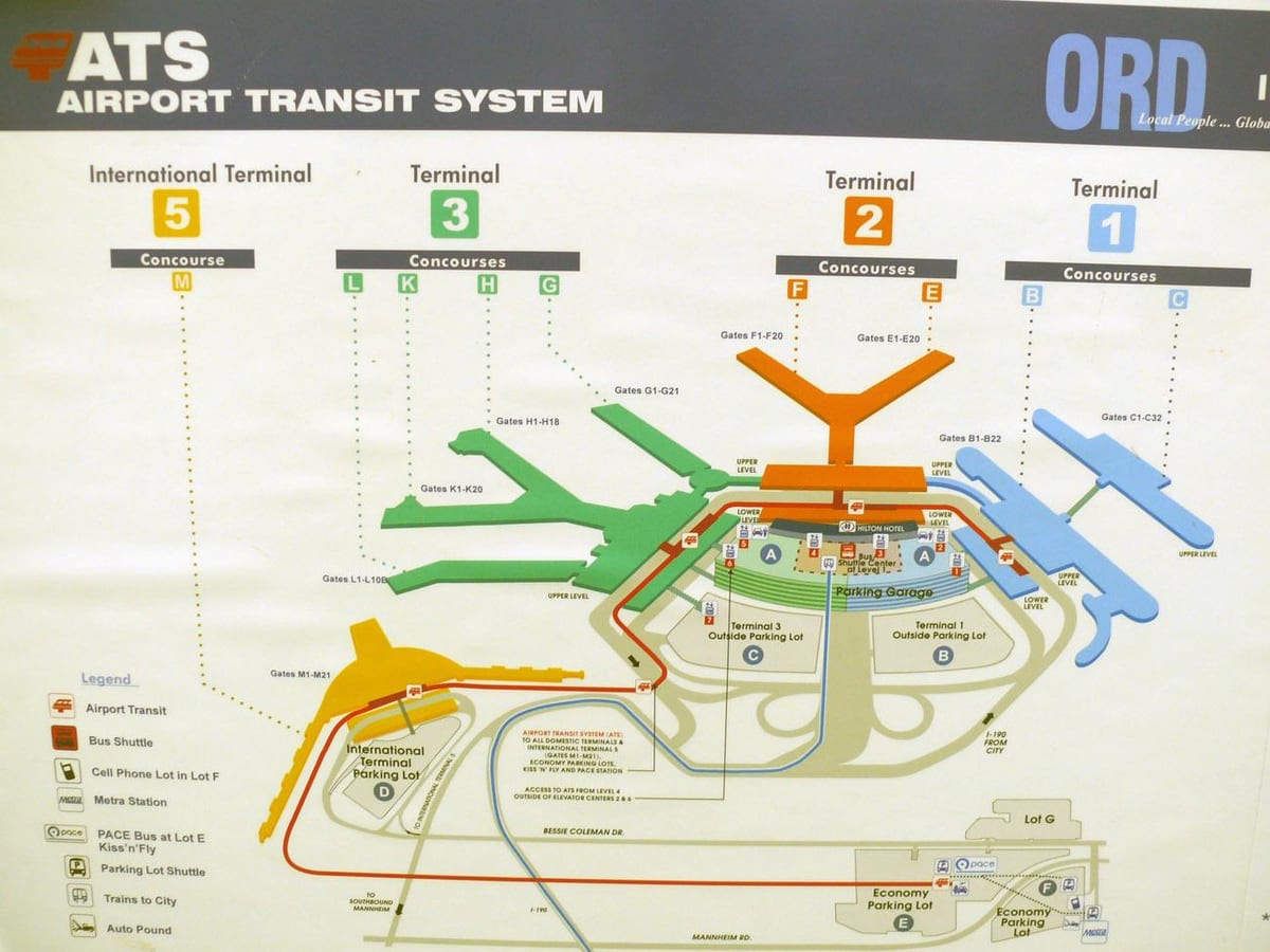 地図シカゴハ空港