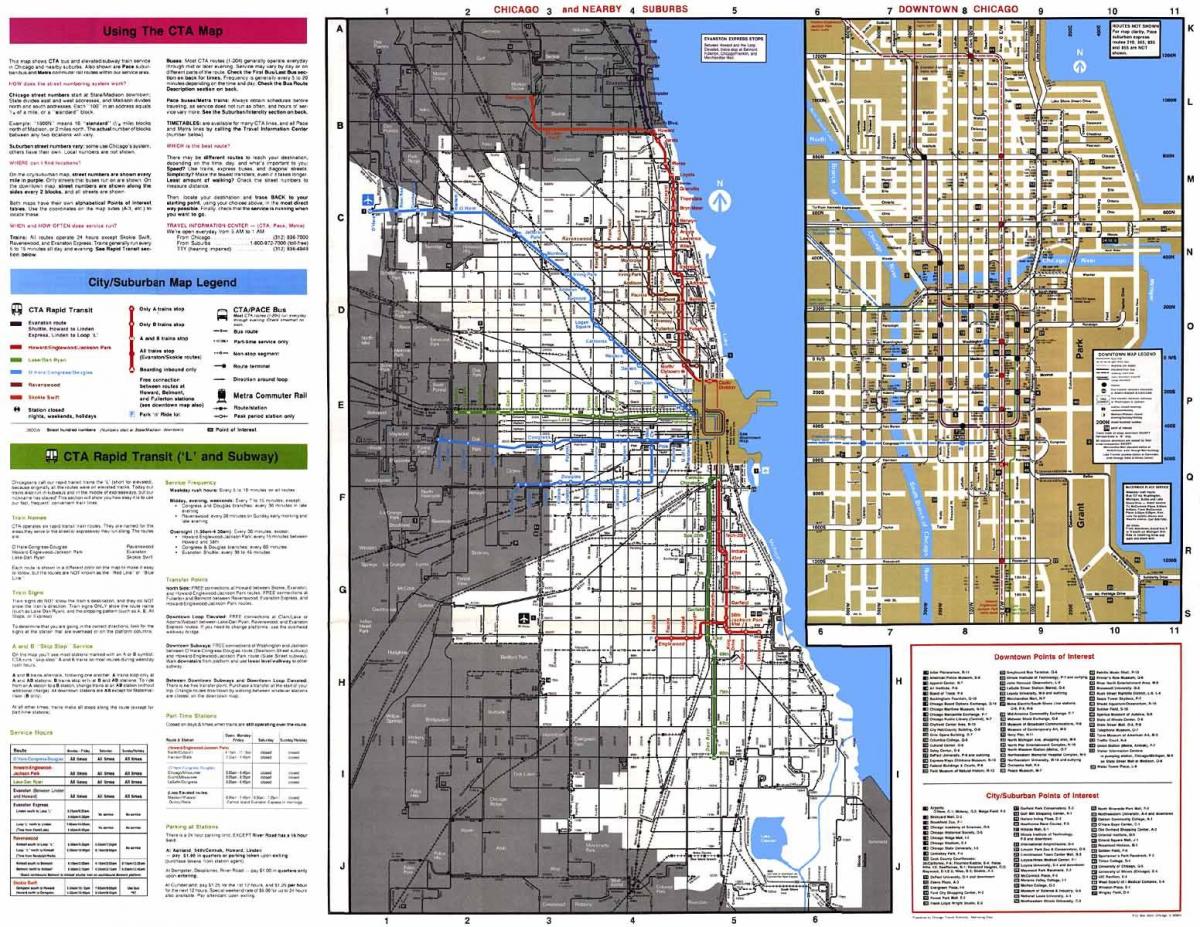 バス路線はシカゴ地図