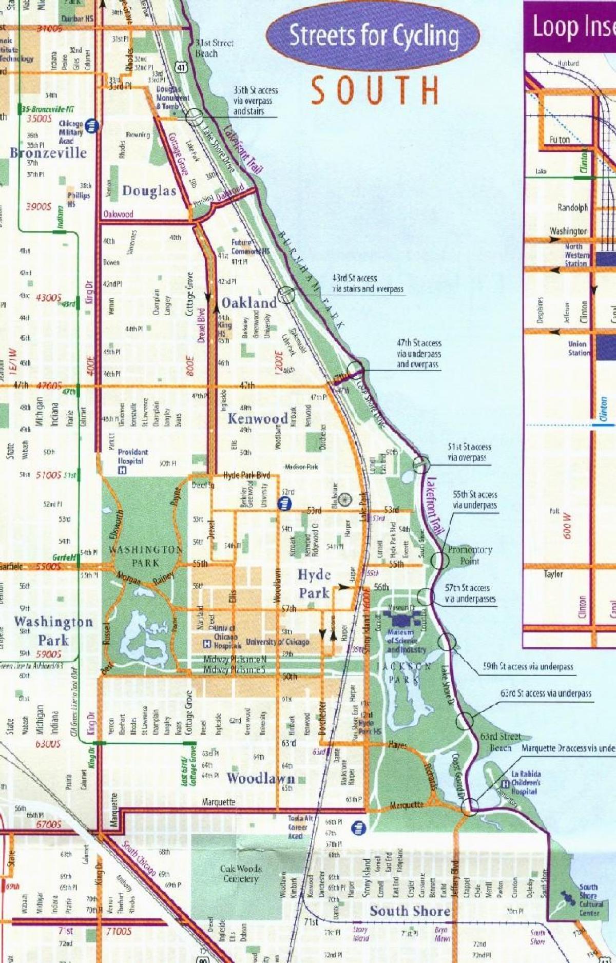 シカゴクレーンの地図