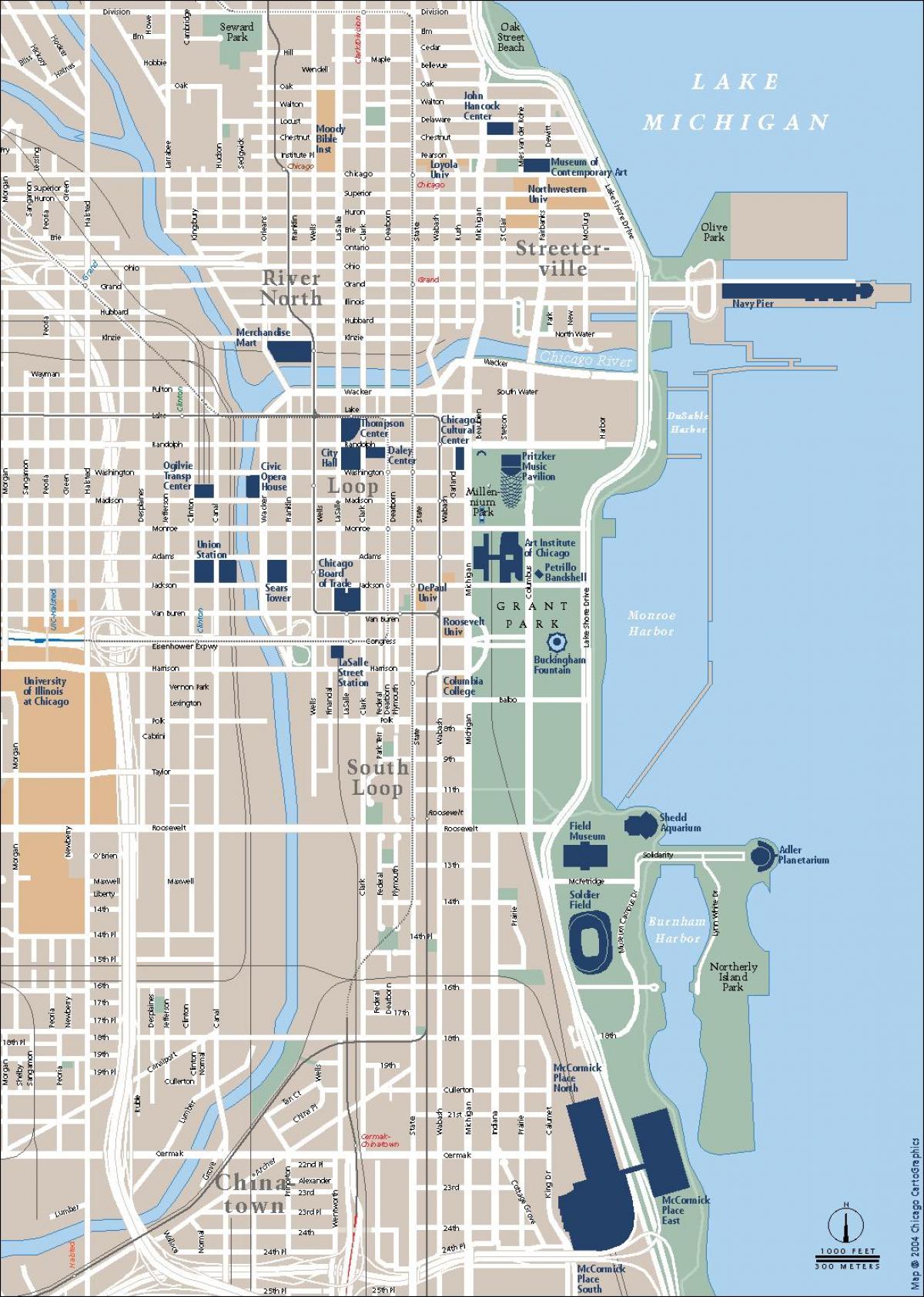 交通シカゴ地図