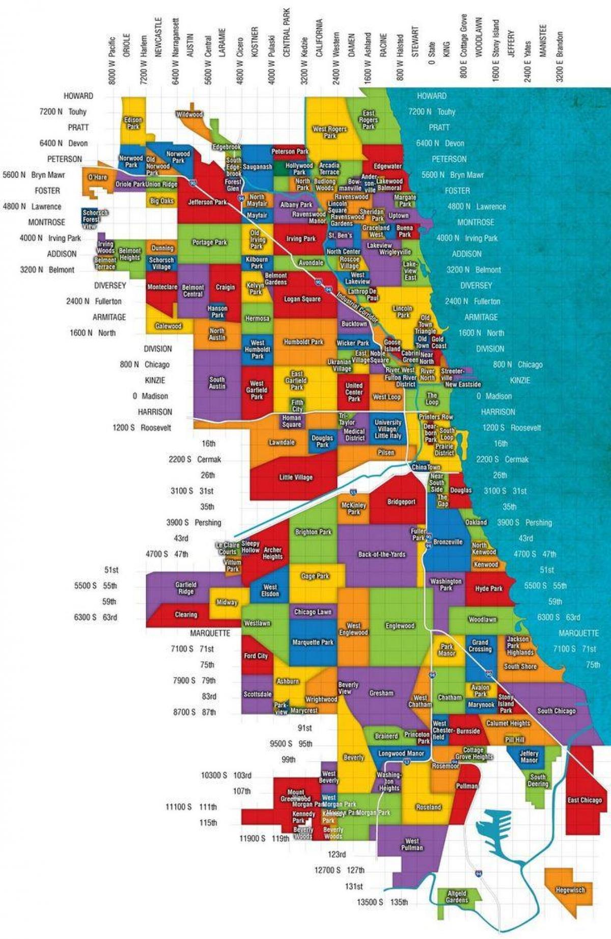 シカゴ郊外地図