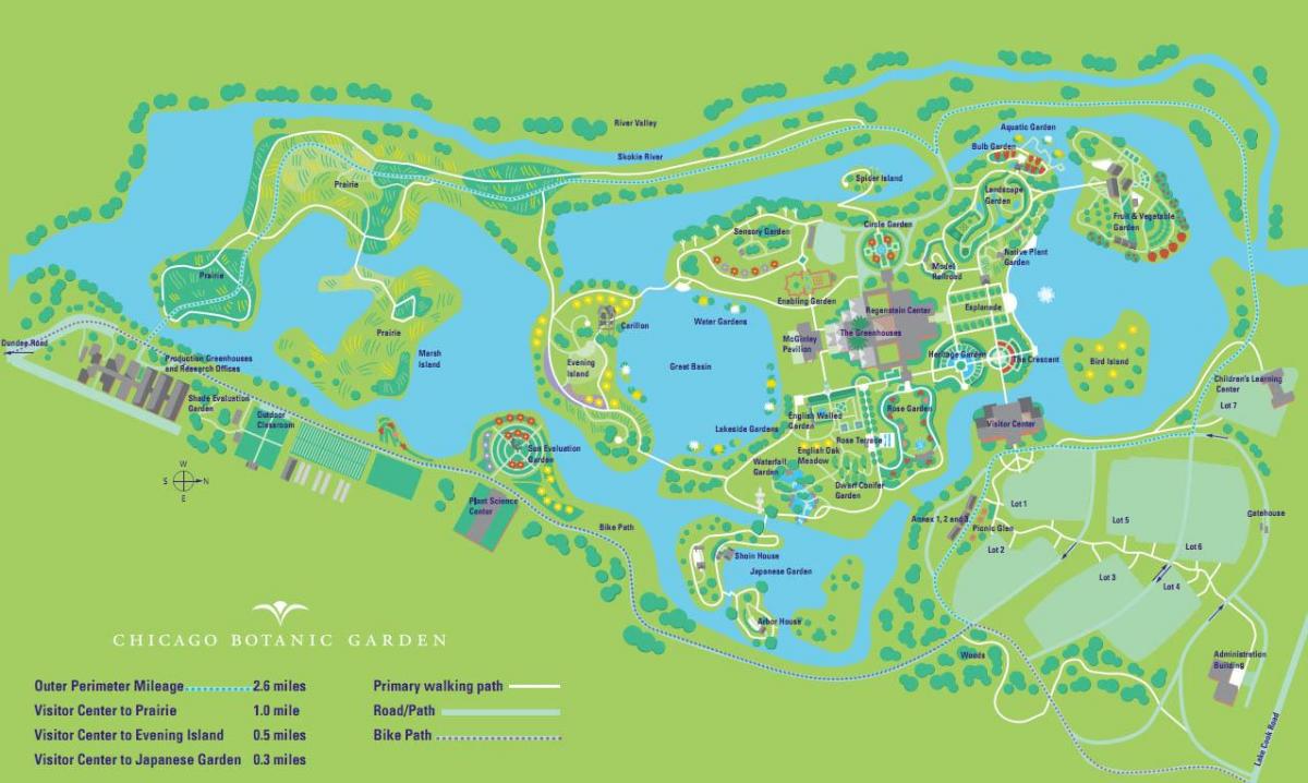 シカゴ植物園の地図