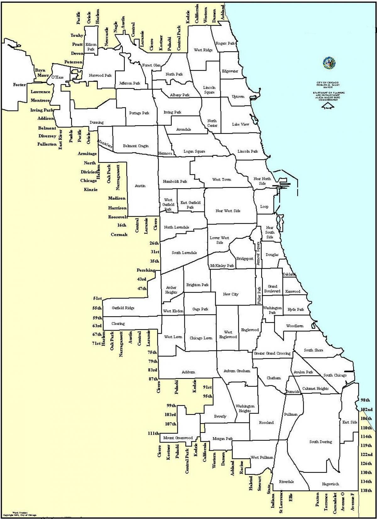 ゾーニングの地図シカゴ