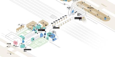 地図ユニオン駅よりシカゴ