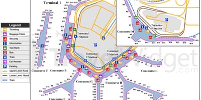 シカゴOのヘア国際空港地図