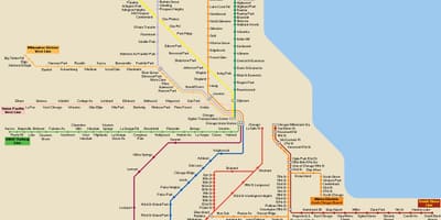 シカゴ公共交通機関地図