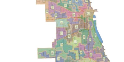 都市シカゴ区の地図