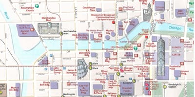 地図の都市シカゴ