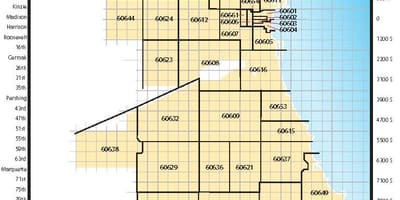 地図のシカゴzipコード