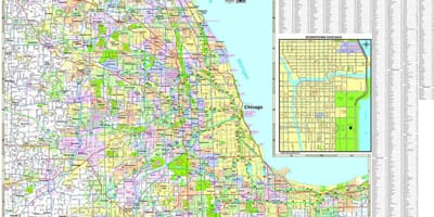 地図シカゴのの高速道路