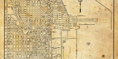 ヴィンテージの地図のシカゴ