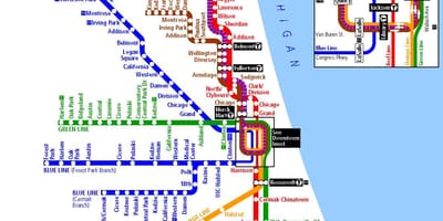 地下鉄シカゴ地図