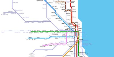 シカゴ地下鉄駅構内図