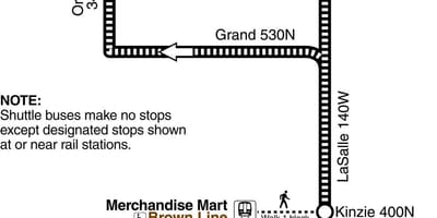 シカゴ茶色の線地図