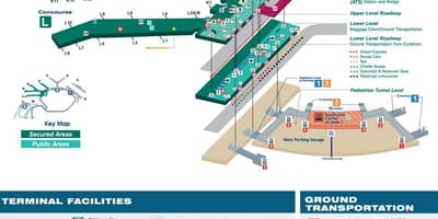 Oハーレ空港ターミナル3の地図