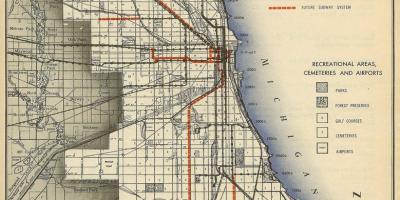 地図のシカゴ地下鉄